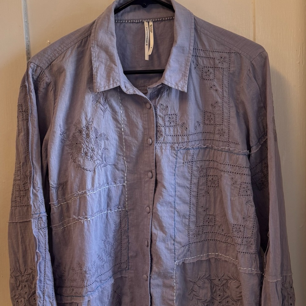 Anthropologie Lavender Blouse